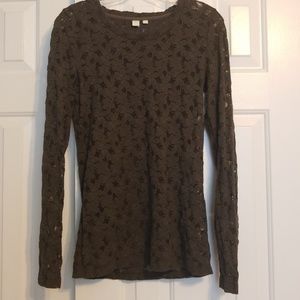 Anthropologie E by Eloise lace long sleeve top
